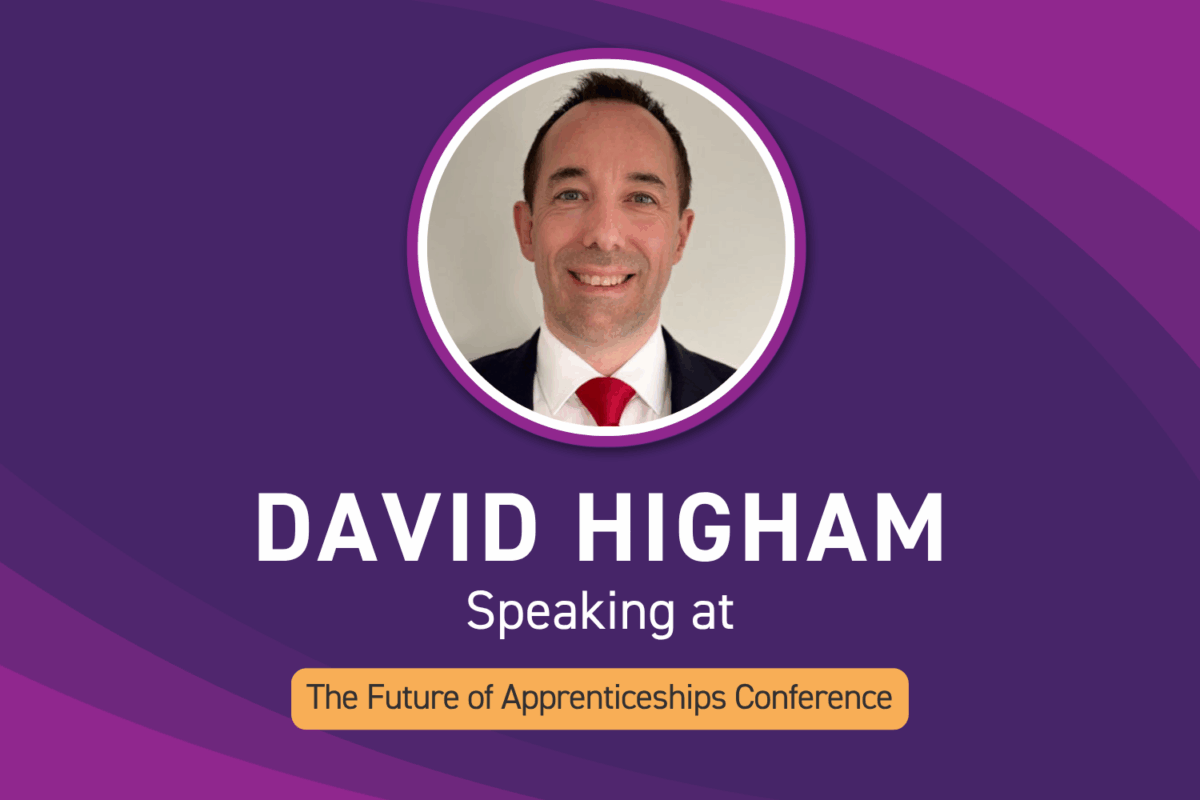 David Higham speaking at The Future of Apprenticeships conference