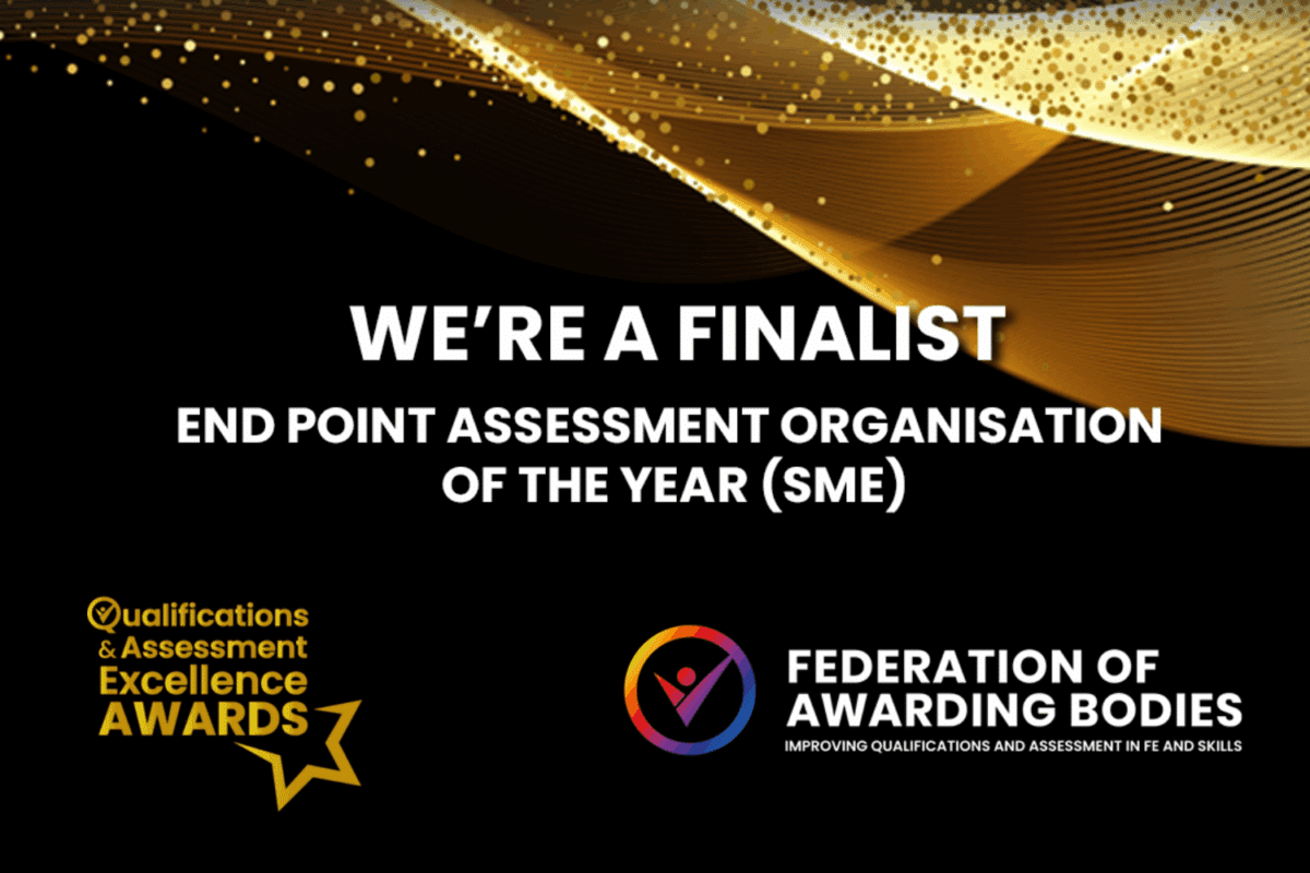 We're a finalist - End-Point Assessment Organisation of the Year (SME)