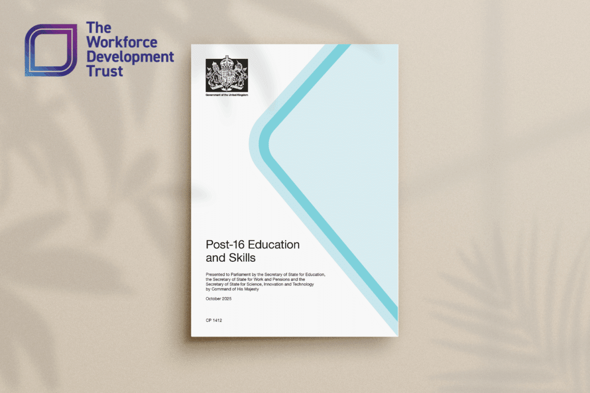 Image of front cover of post-16 education and skills white paper