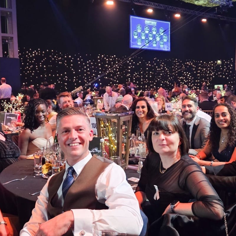 John Freegard and the National Workforce Planning Team at Network Rail at the 2025 RailStaff Awards