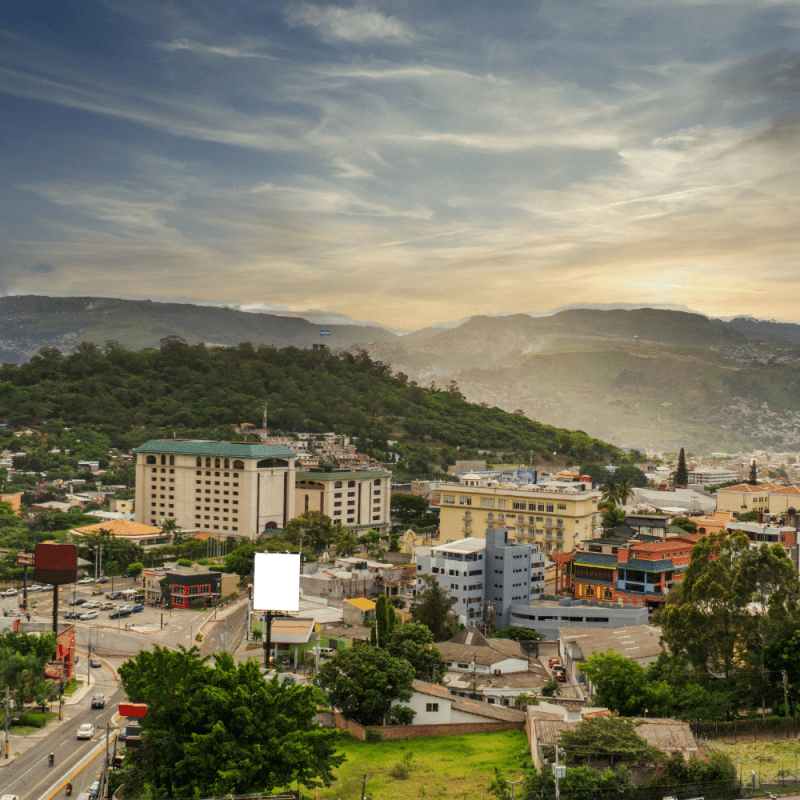 Panoramic view of the city of Tegucigalpa, Honduras