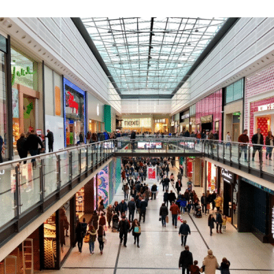 Busy shopping centre